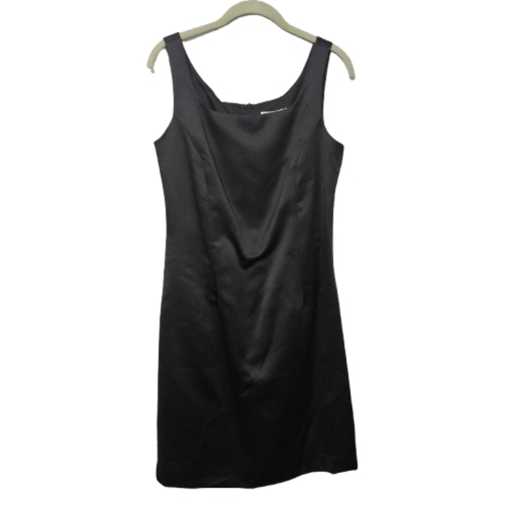 TRIO NY Black Sleeveless Sheath Dress Size 10 Classic Cocktail Little Black - Picture 2 of 13